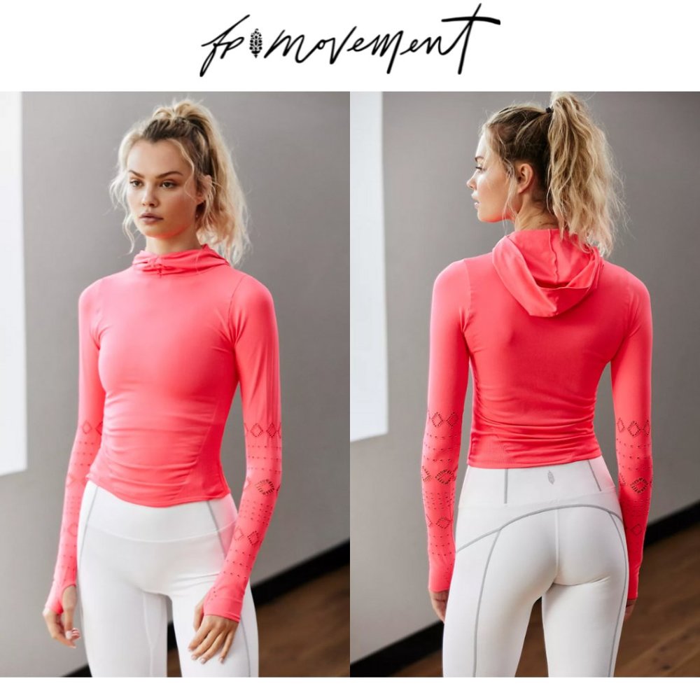 Free People Good Karma Hoodie in Neon (with flaws)